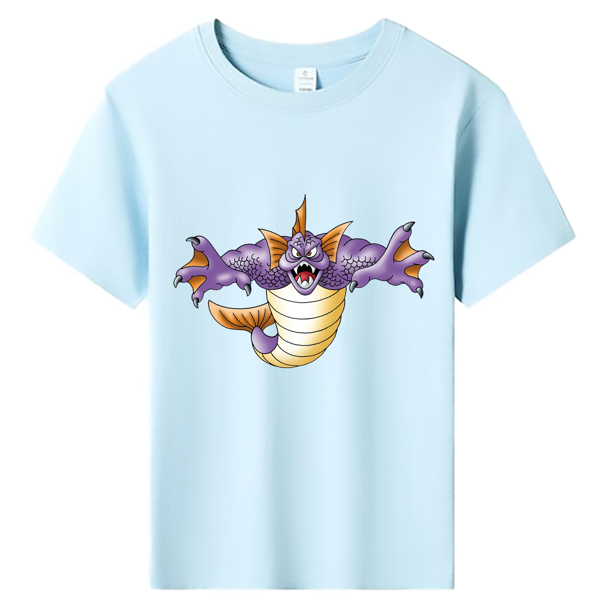 （画像用） ドラゴンクエスト Doragon Kuesuto Dragon Quest 綿100％キッズTシャツ（フロントプリント）